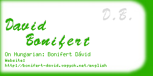 david bonifert business card